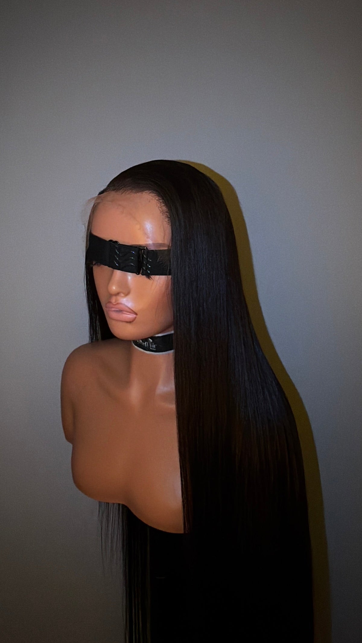 Natural brown black glueless wig