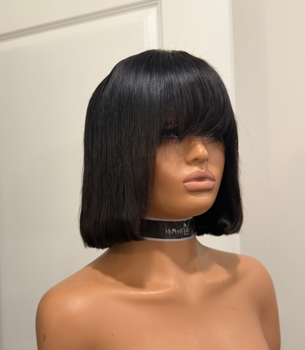 Natural black bob