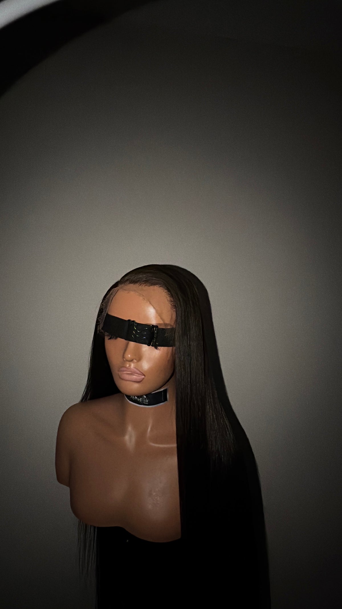 Natural brown black glueless wig