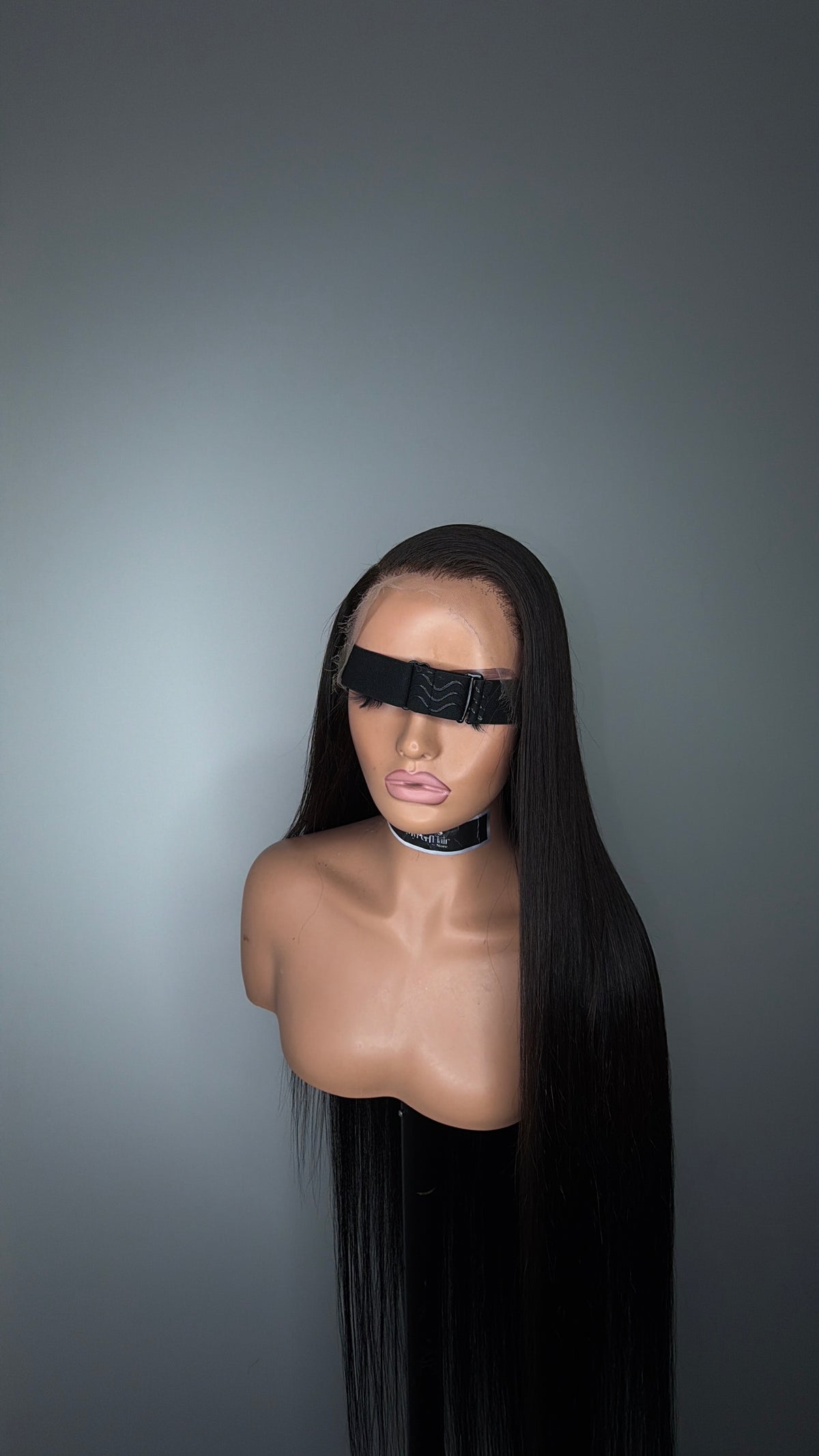 Natural brown black glueless wig