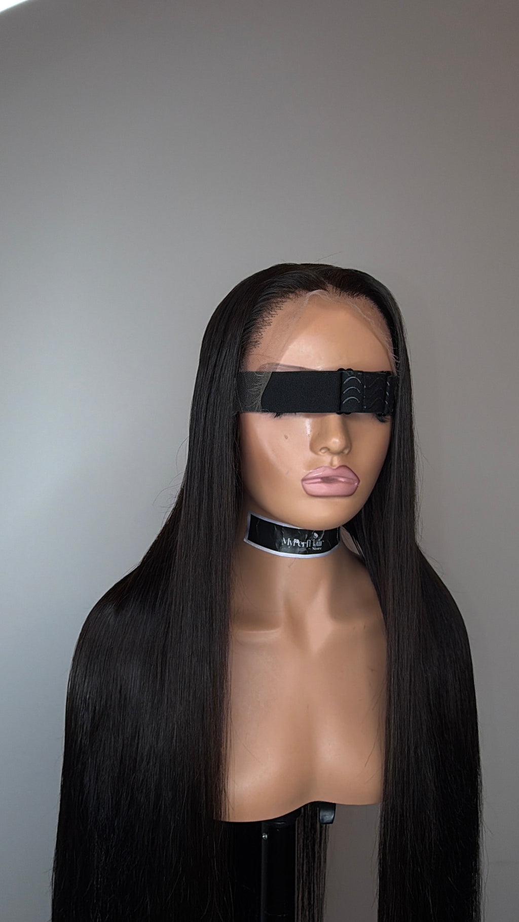 Natural brown black glueless wig