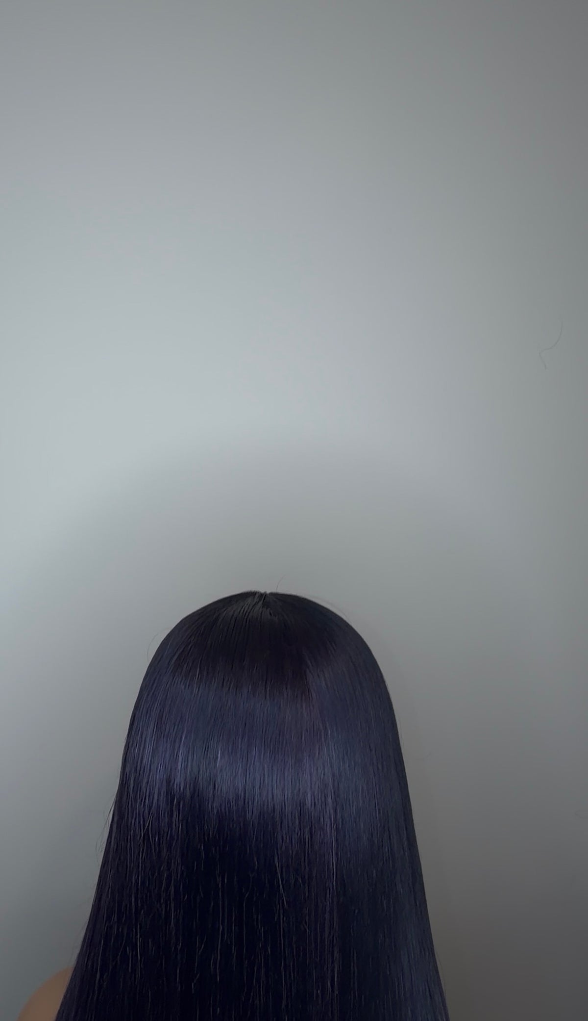 Blue black free parting glueless human hair wig