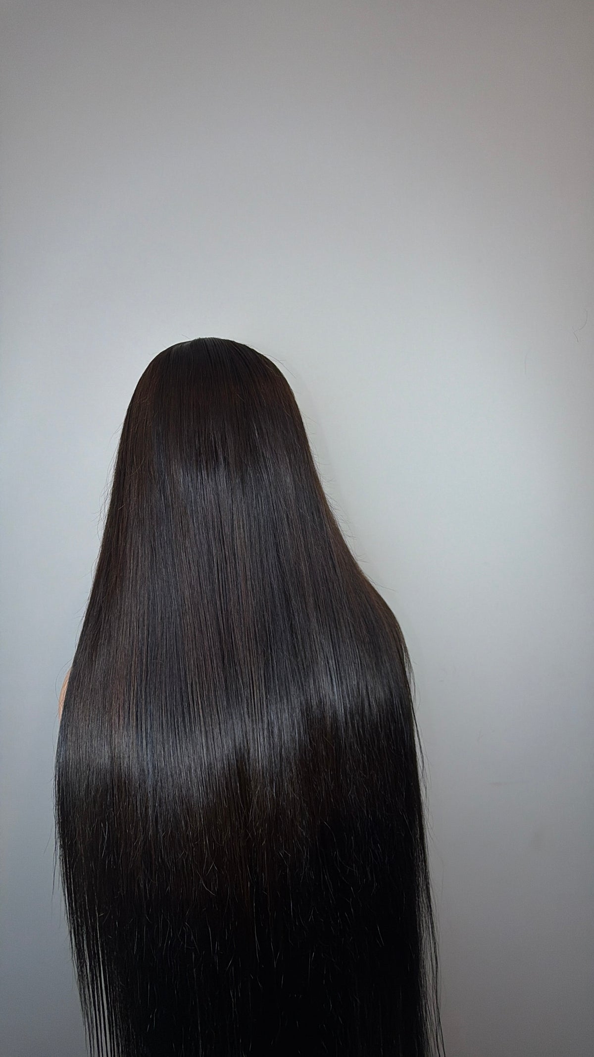 Natural brown black glueless wig