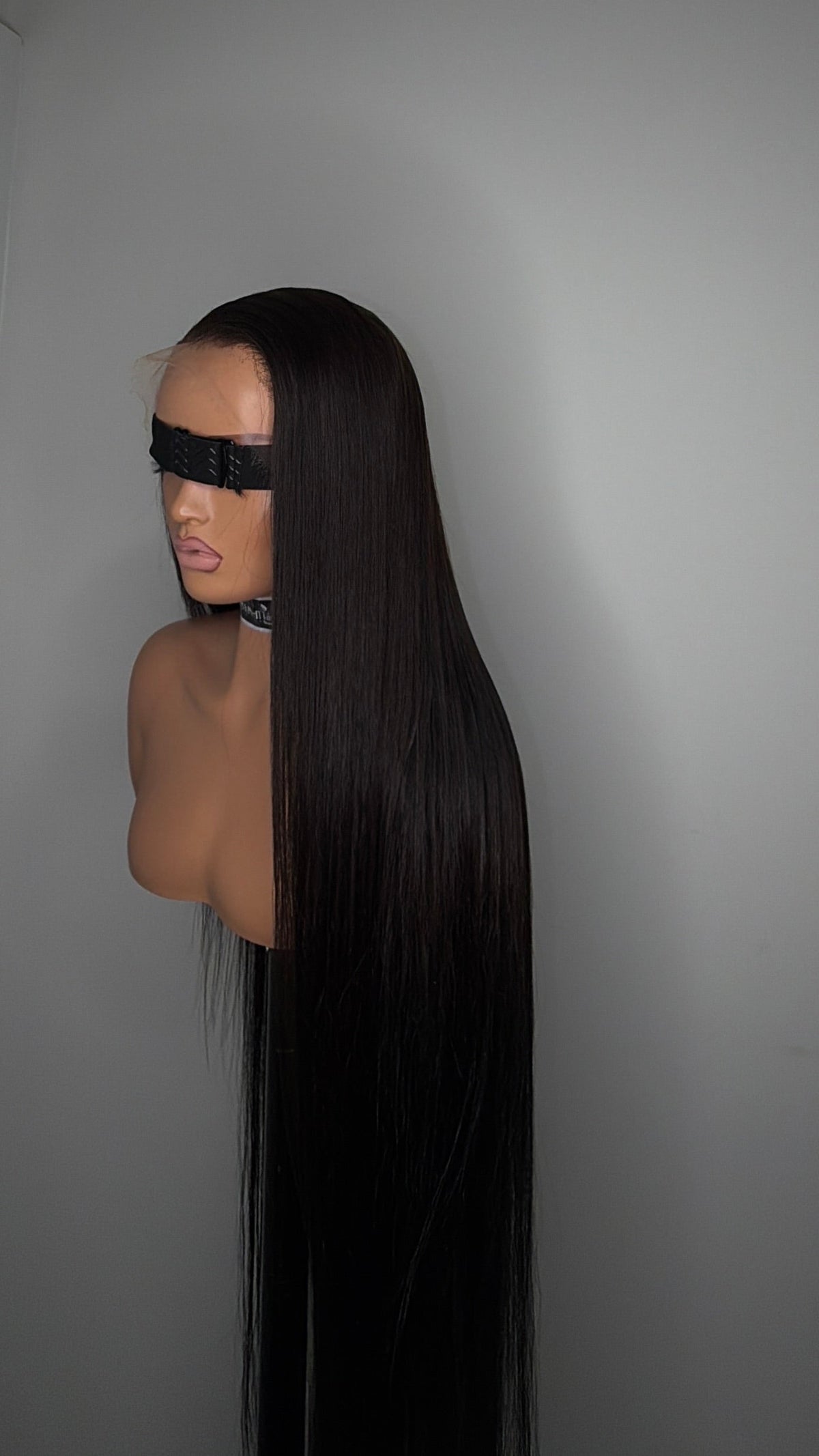 Natural brown black glueless wig