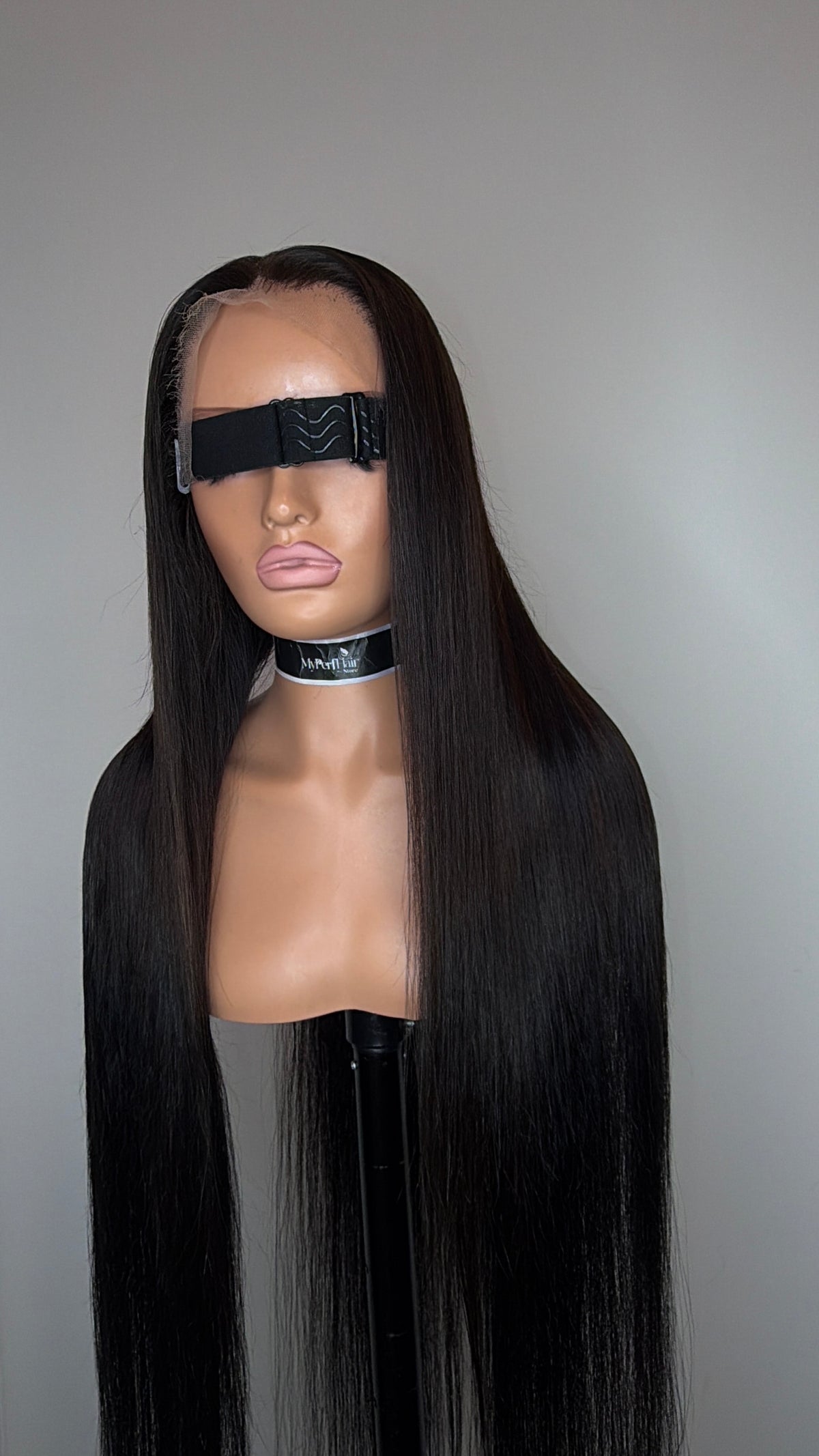 Natural brown black glueless wig