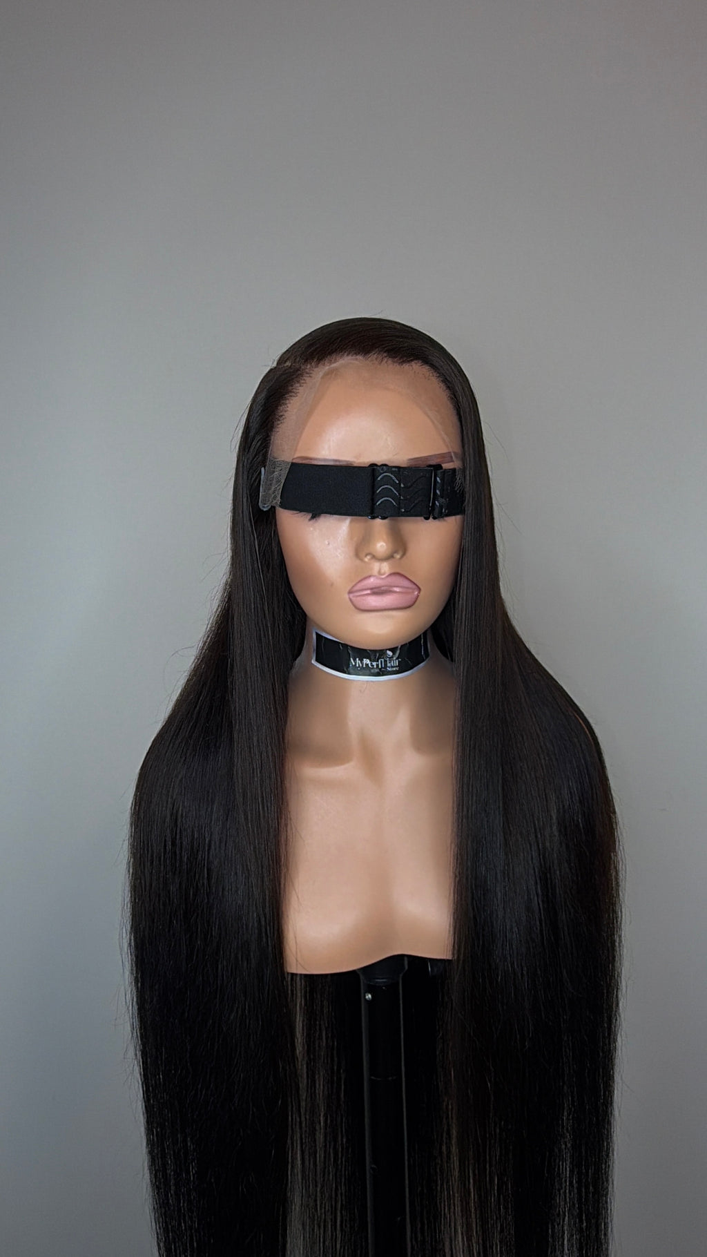 Natural brown black glueless wig