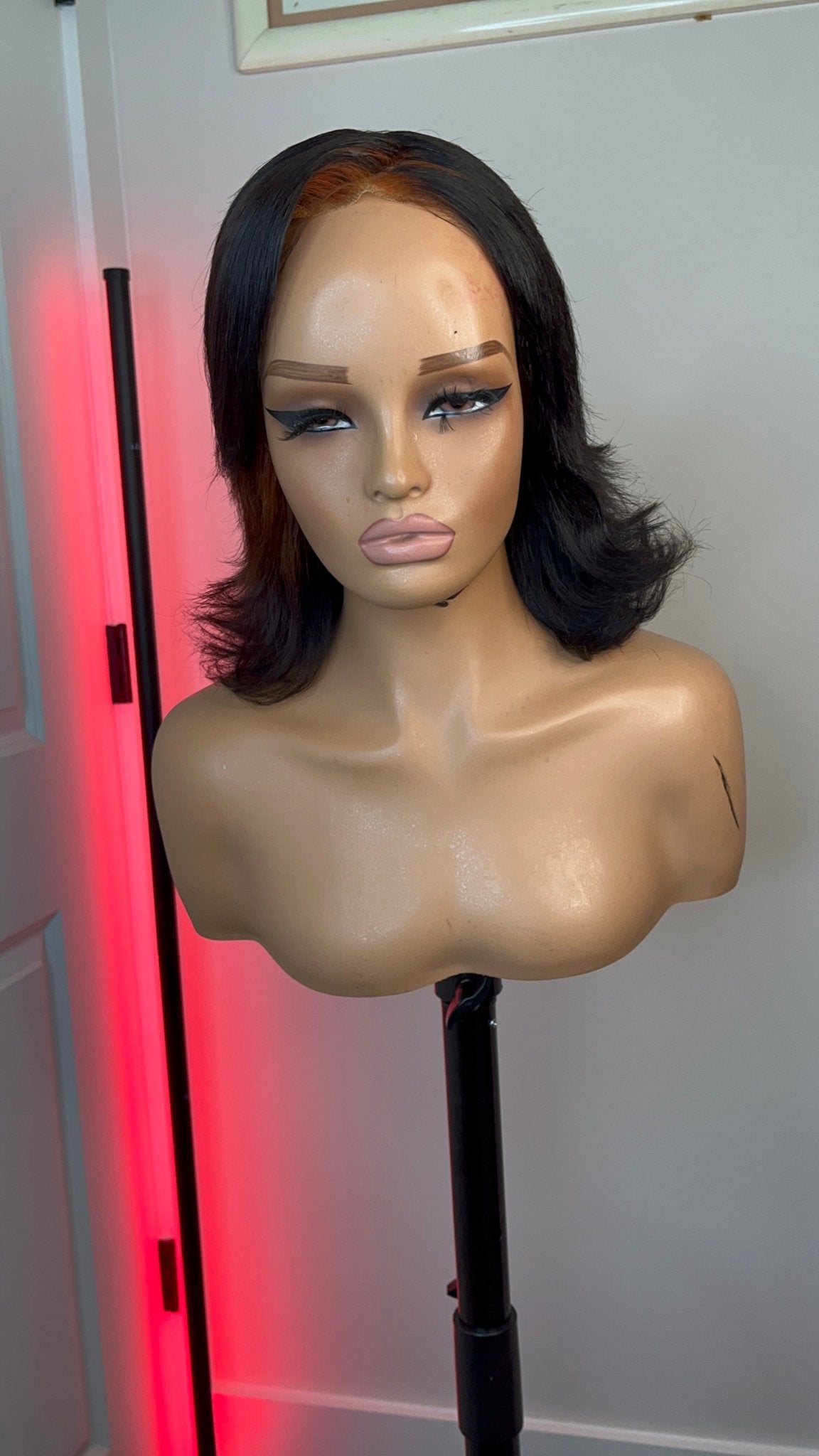 Black and red lace wig - Myperfhair_store