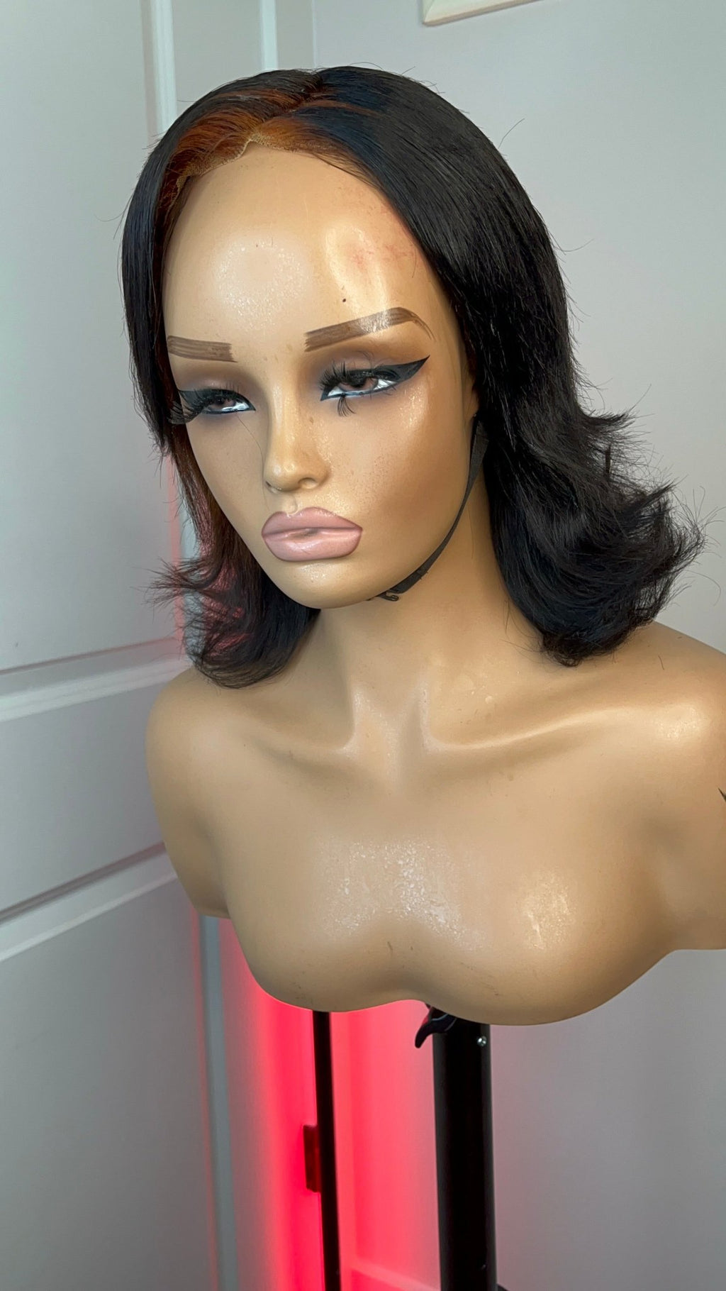 Black and red lace wig - Myperfhair_store