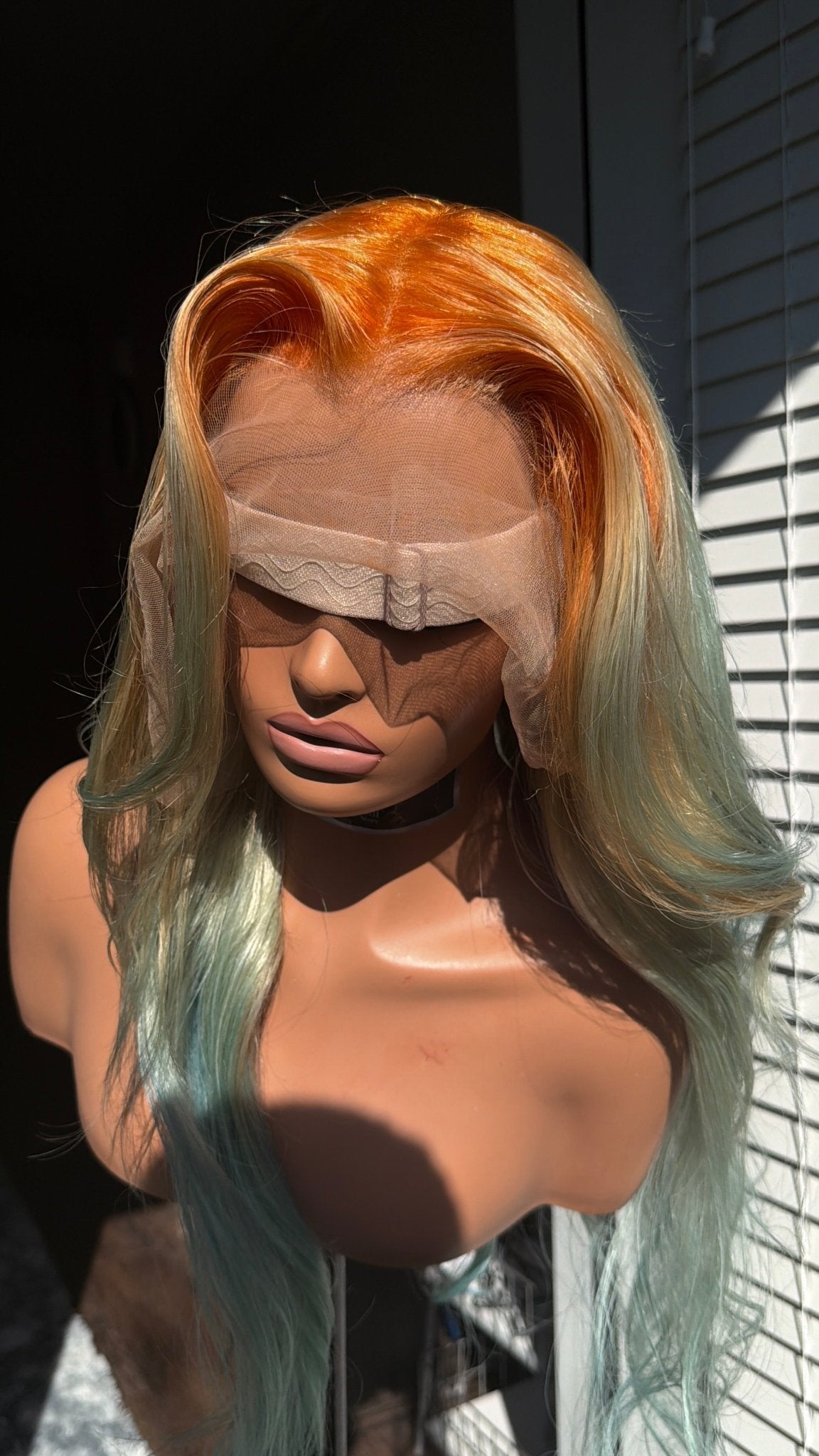 Blonde To Teal Blue Ombre Wig - Myperfhair_store