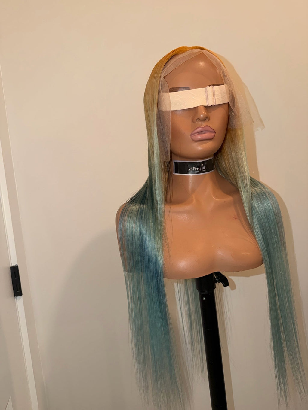 Blonde To Teal Blue Ombre Wig - Myperfhair_store