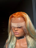 Blonde To Teal Blue Ombre Wig - Myperfhair_store