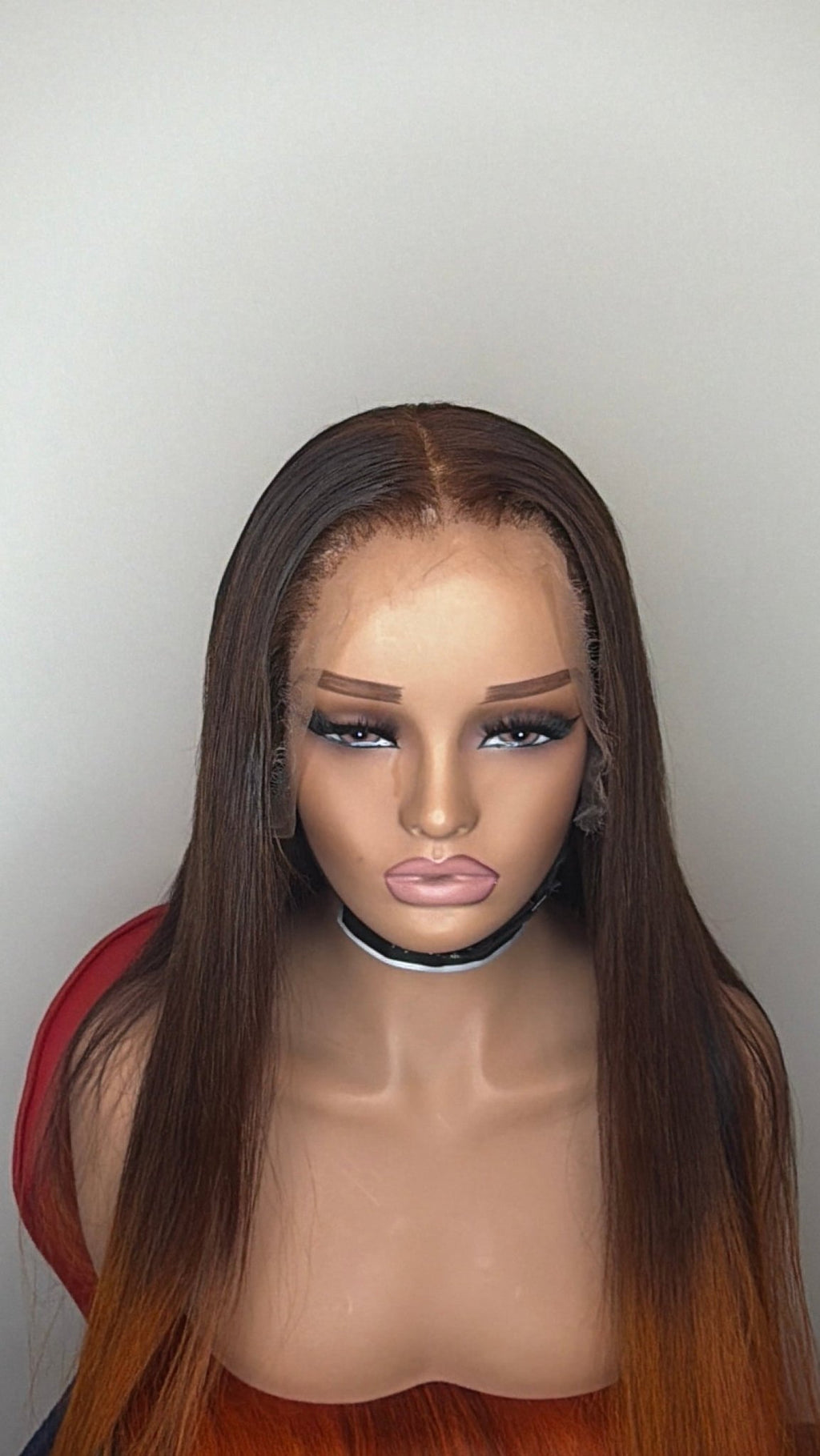 Omber brown and orange straight - Myperfhair_store