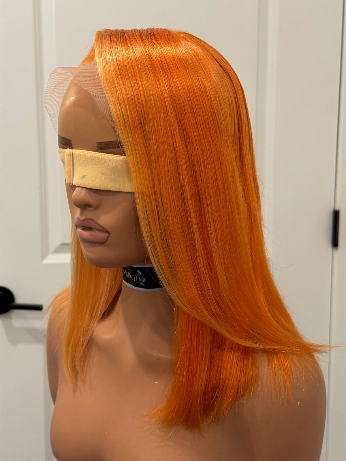 Orange straight wig - Myperfhair_store