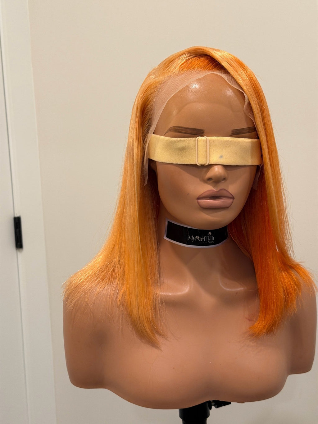 Orange straight wig - Myperfhair_store