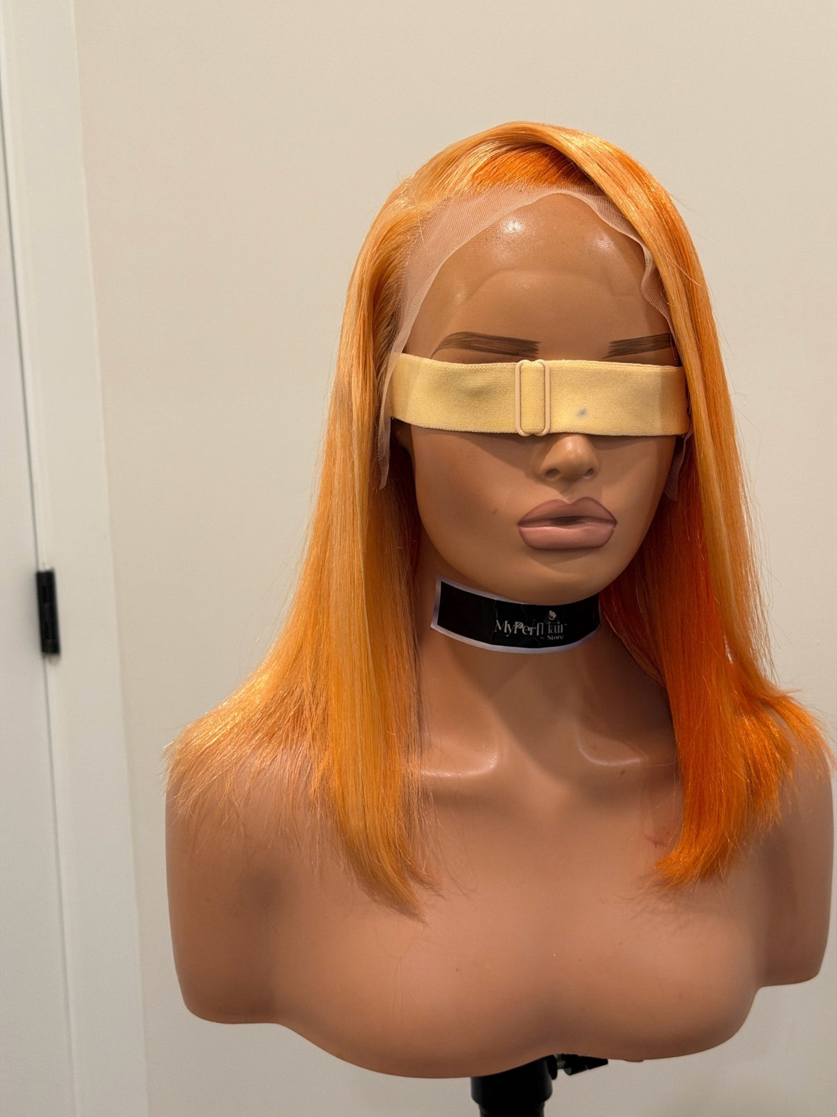 Orange straight wig - Myperfhair_store