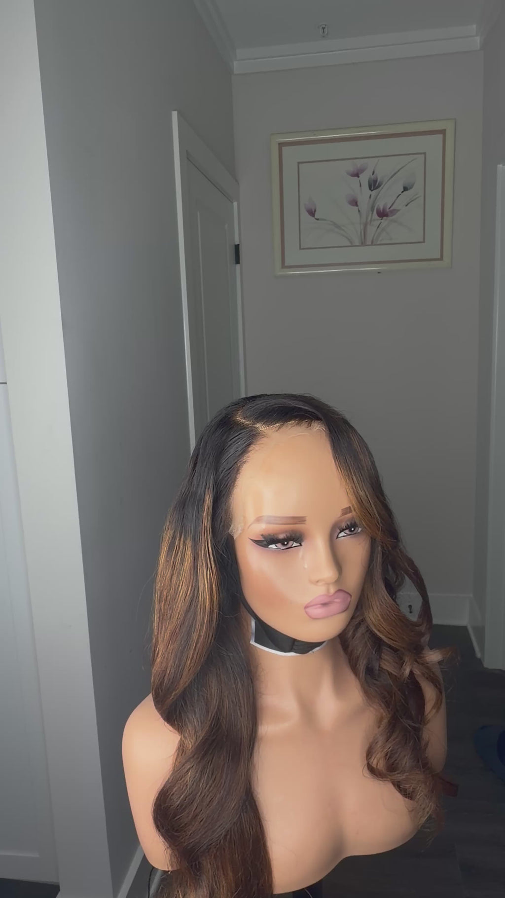 Ombre brown black body wave glueless