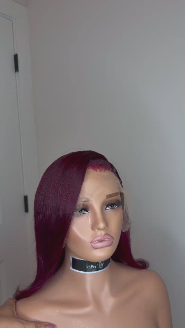 burgundy bob glueless