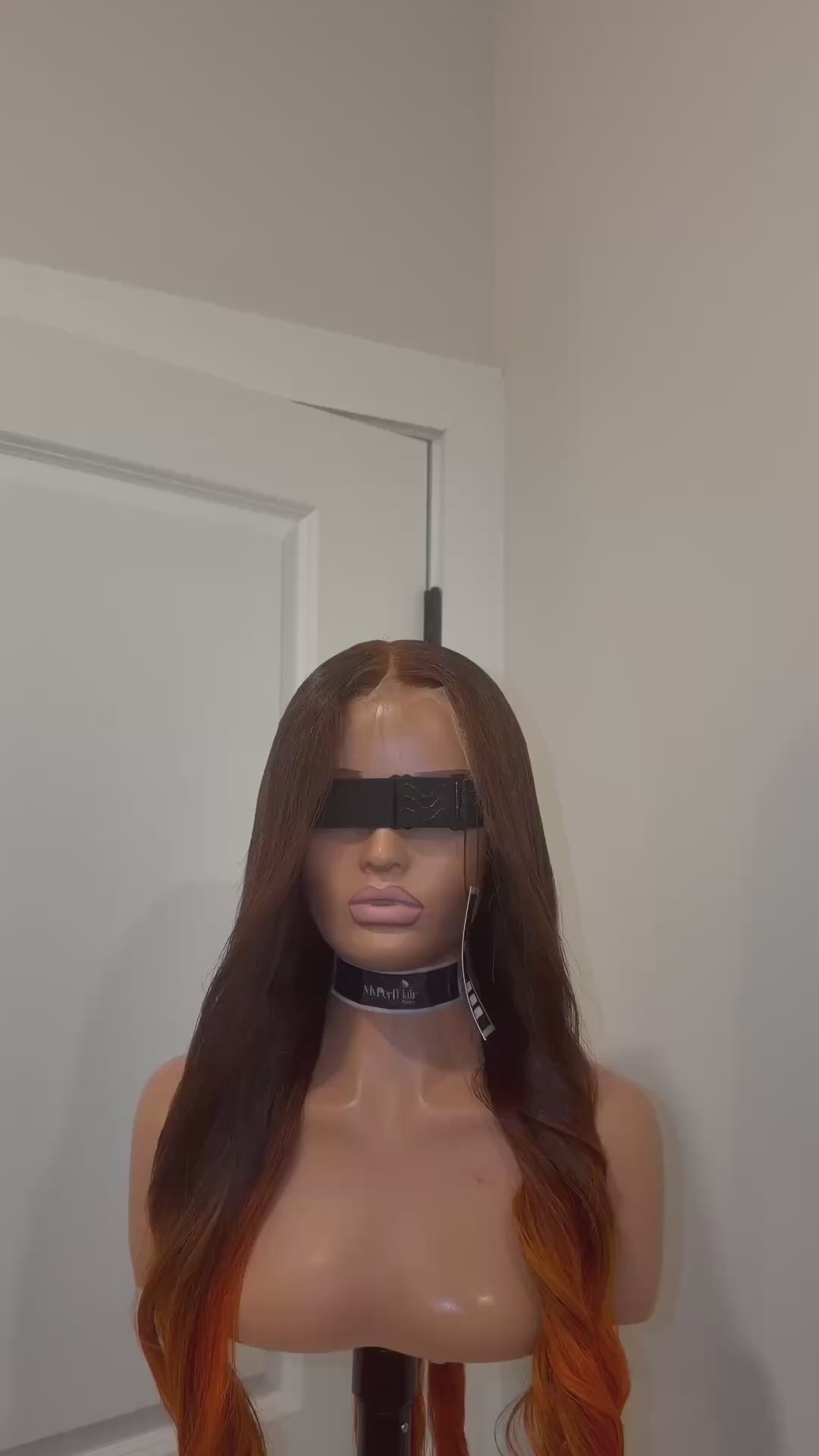 Omber brown and orange straight