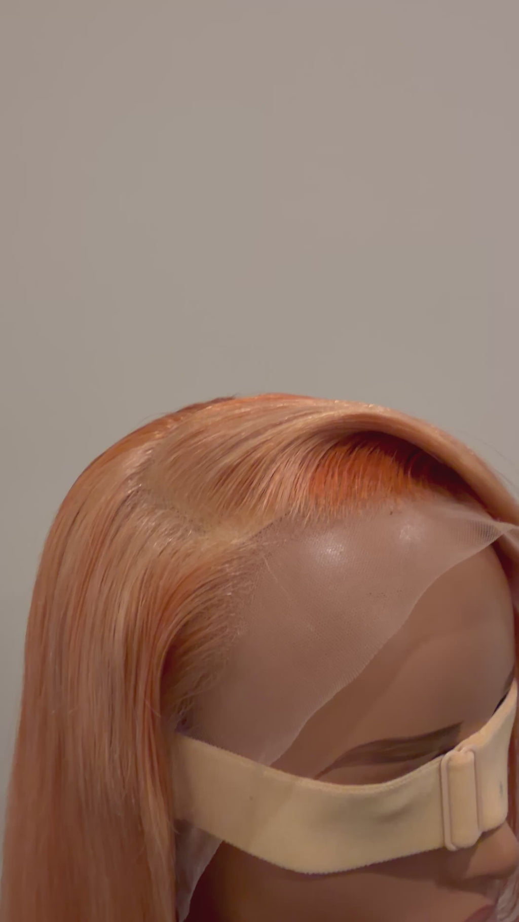 Orange straight wig