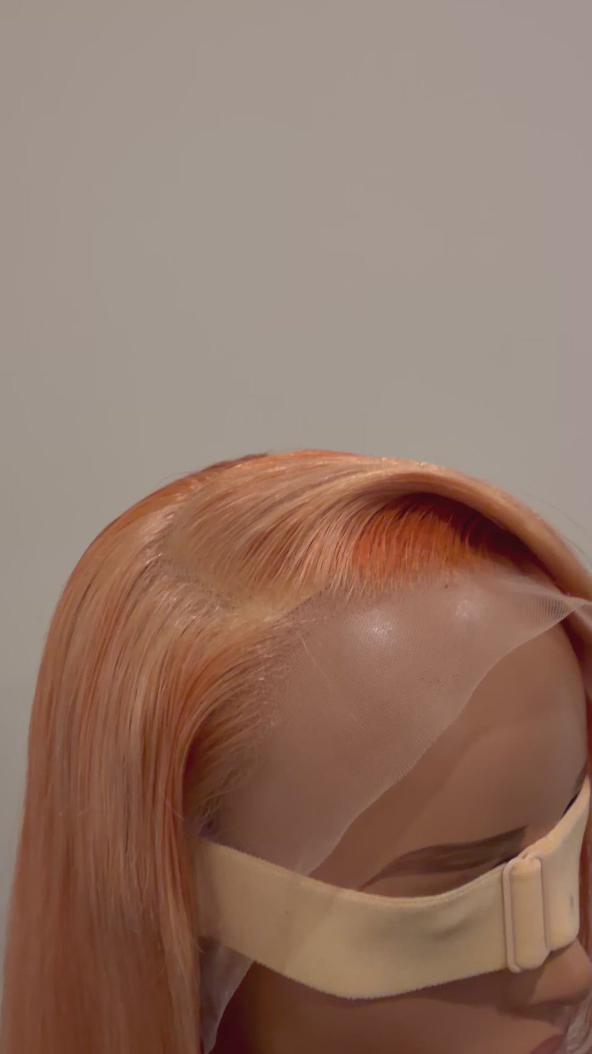 Orange straight wig